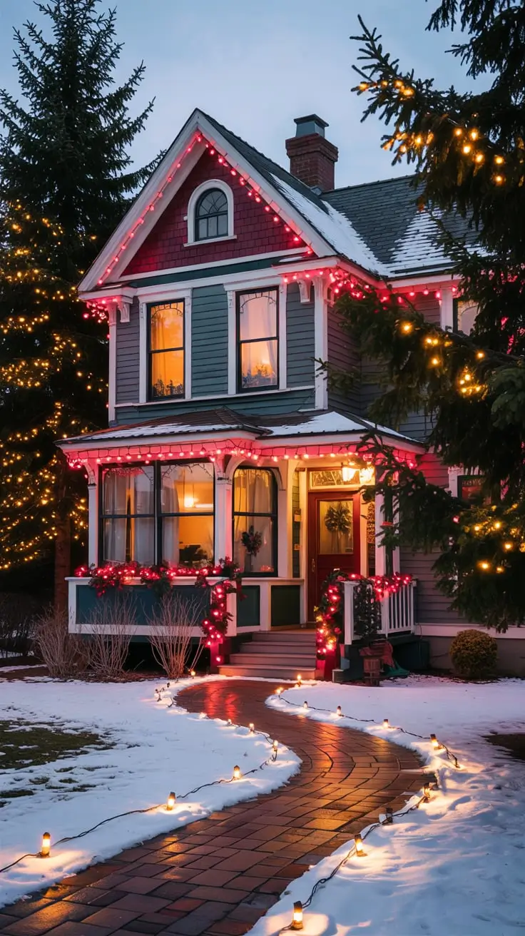 Red And White Christmas Lights 2026: Elegant Outdoor Ideas For A Festive Home