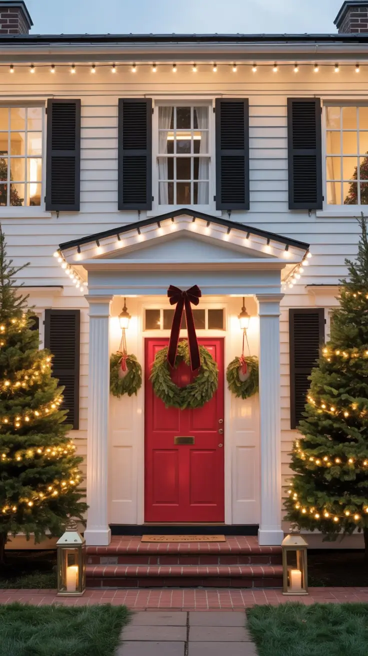 Red And White Christmas Lights 2026: Elegant Outdoor Ideas For A Festive Home