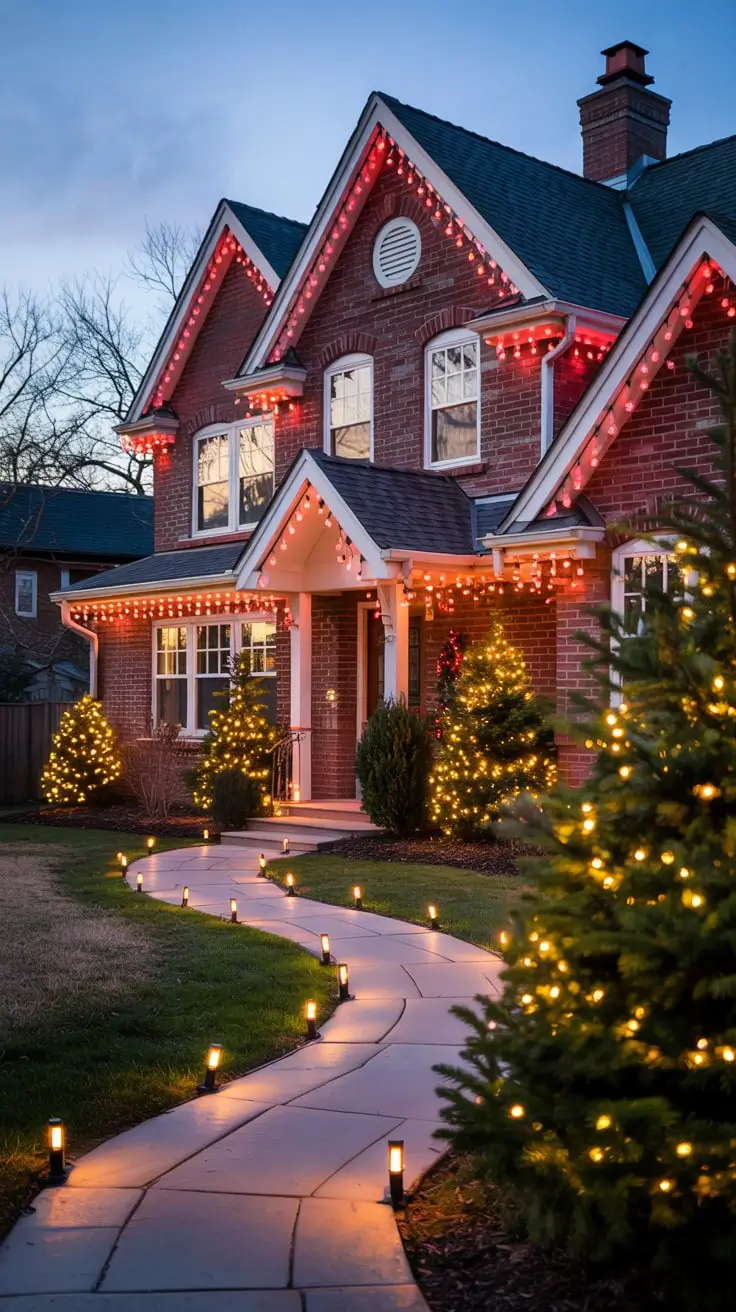 Red And White Christmas Lights 2026: Elegant Outdoor Ideas For A Festive Home