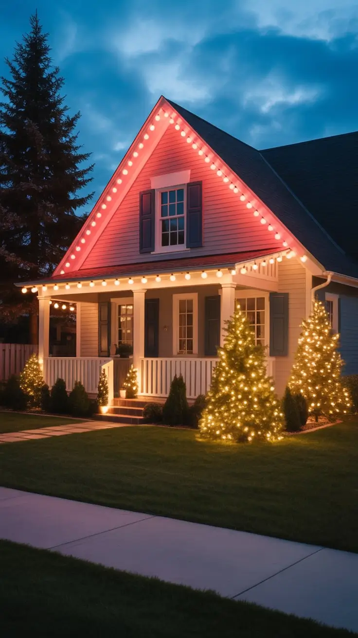 Red And White Christmas Lights 2026: Elegant Outdoor Ideas For A Festive Home