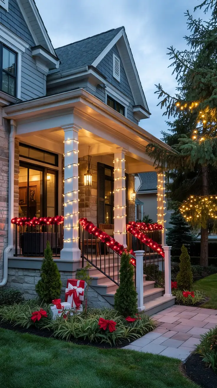 Red And White Christmas Lights 2026: Elegant Outdoor Ideas For A Festive Home