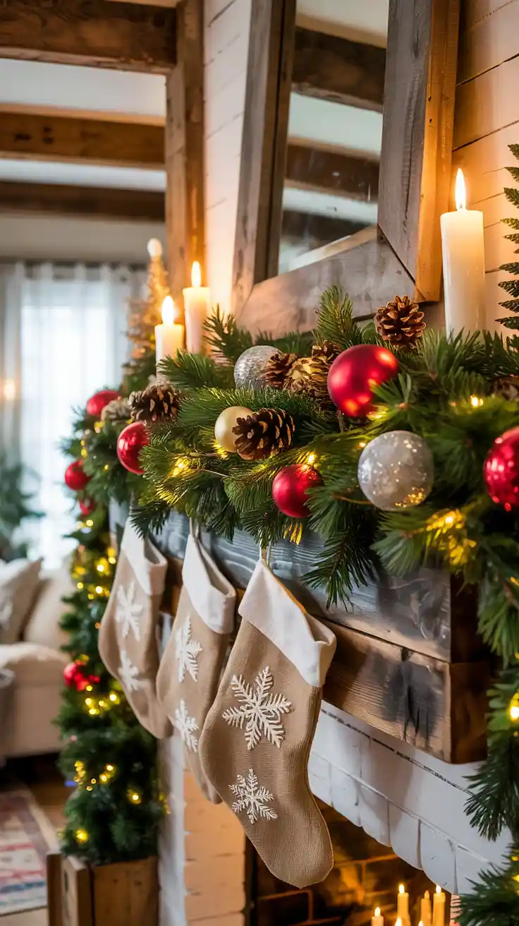 Christmas Mantle Decor Ideas 2025: Elegant, Rustic, and Modern Fireplace Inspirations