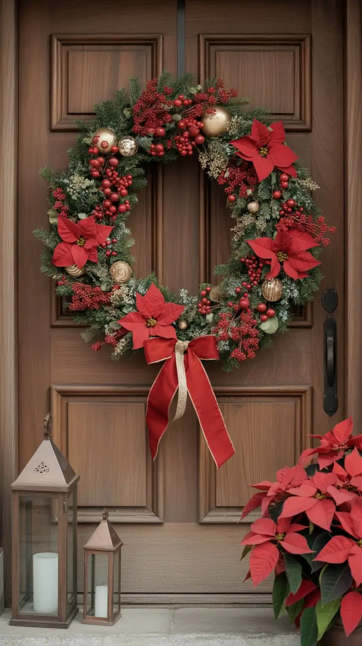 Christmas Wreaths for Front Door Ideas 2025: Elegant, Rustic & Modern Holiday Inspirations