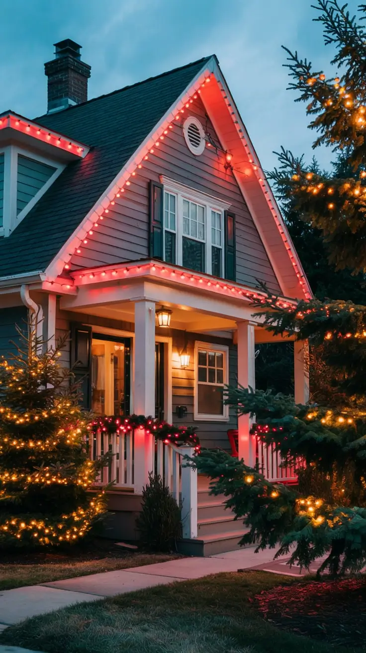 Red And White Christmas Lights 2026: Elegant Outdoor Ideas For A Festive Home