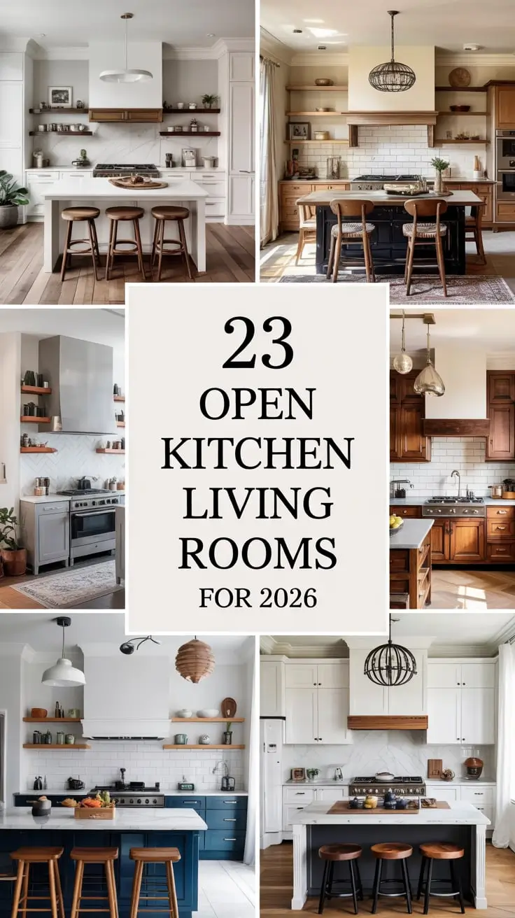 Open Kitchen Living Rooms For 2026: Modern Layouts, Elegant Designs, and Cozy Family Concepts
