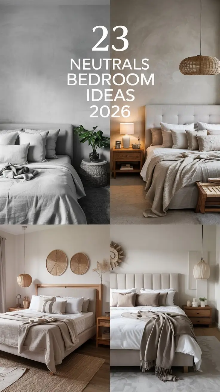 Neutrals Bedroom Ideas 2026: Cozy, Earthy, and Modern Bedroom Designs for Every Style