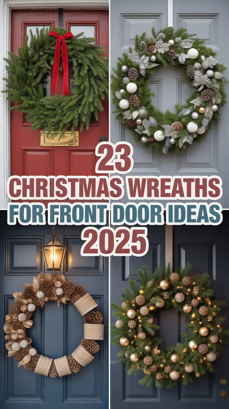 Christmas Wreaths for Front Door Ideas 2025: Elegant, Rustic & Modern Holiday Inspirations
