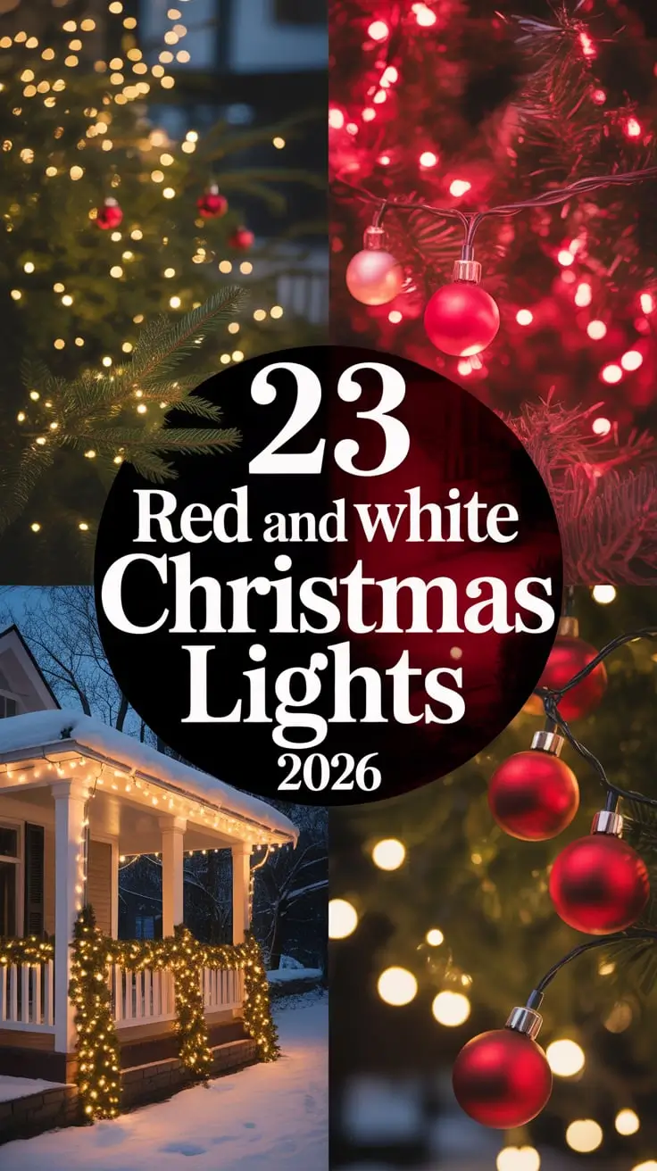 Red And White Christmas Lights 2026: Elegant Outdoor Ideas For A Festive Home