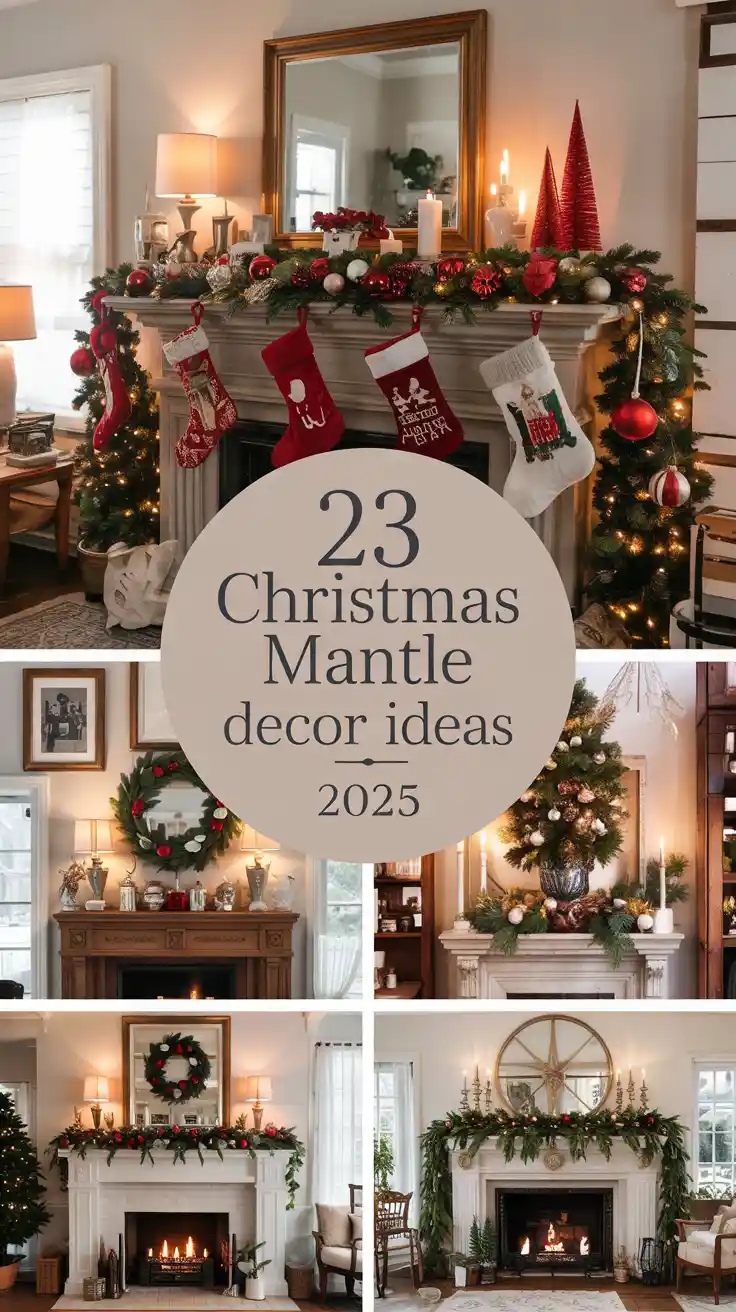 Christmas Mantle Decor Ideas 2025: Elegant, Rustic, and Modern Fireplace Inspirations