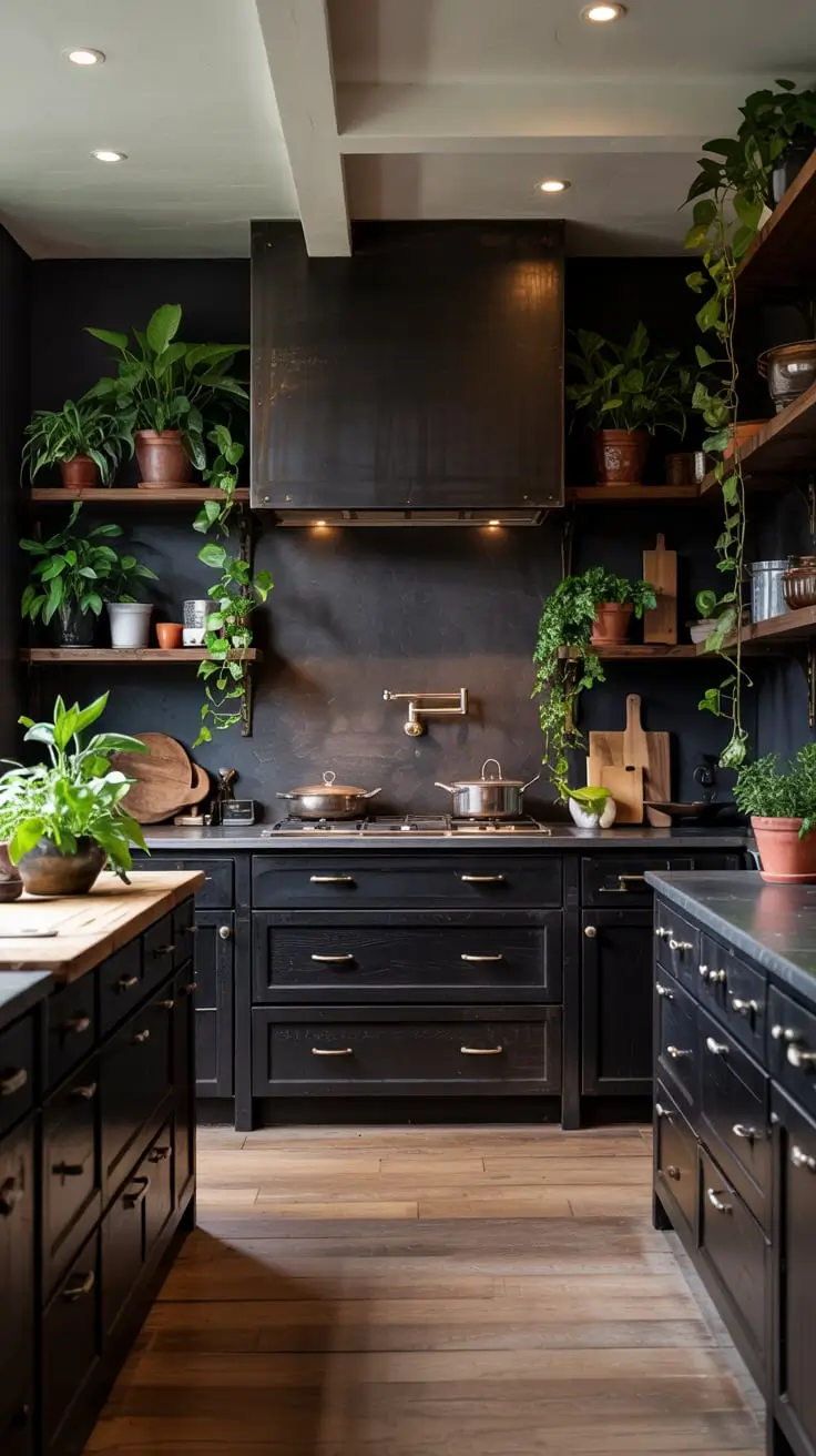 Dark Kitchen Ideas 2026: Modern, Luxury, Rustic and Brightened Dark Interior Designs