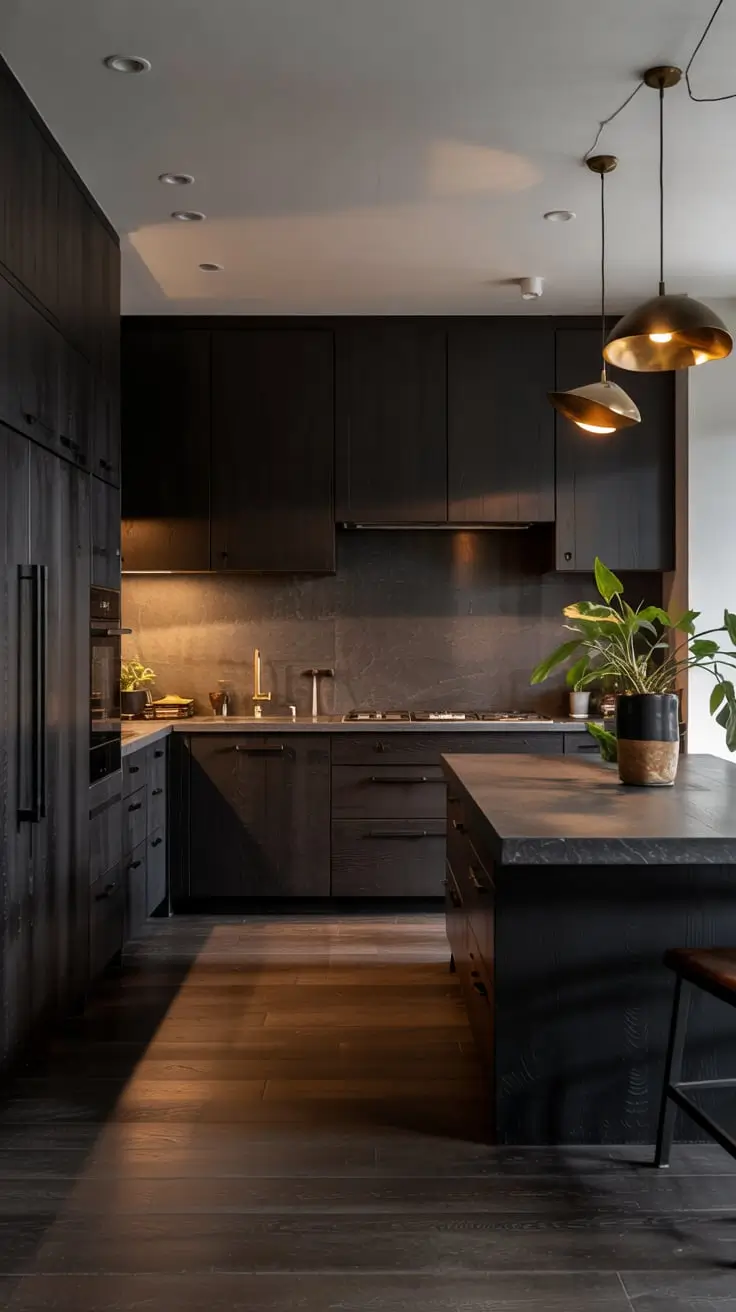 Dark Kitchen Ideas 2026: Modern, Luxury, Rustic and Brightened Dark Interior Designs