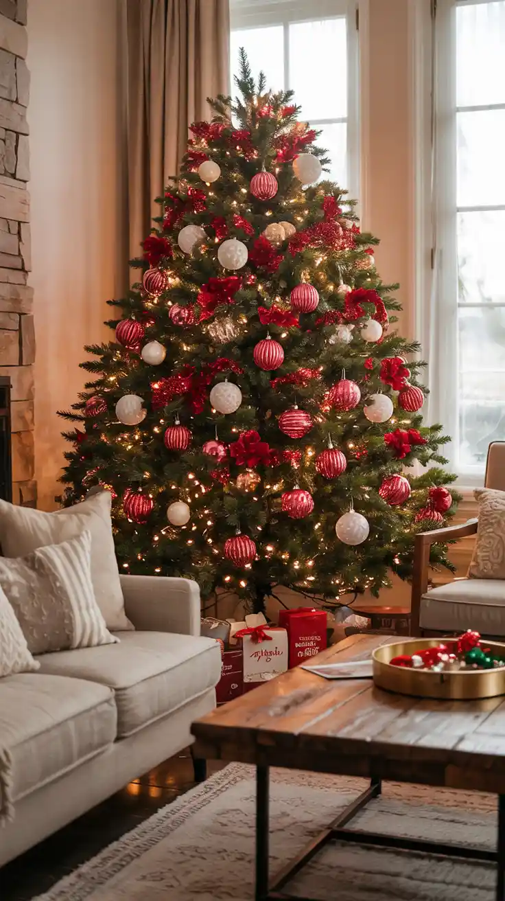 Red And White Christmas Tree 2025: Elegant Decor Ideas For A Classic Holiday Look