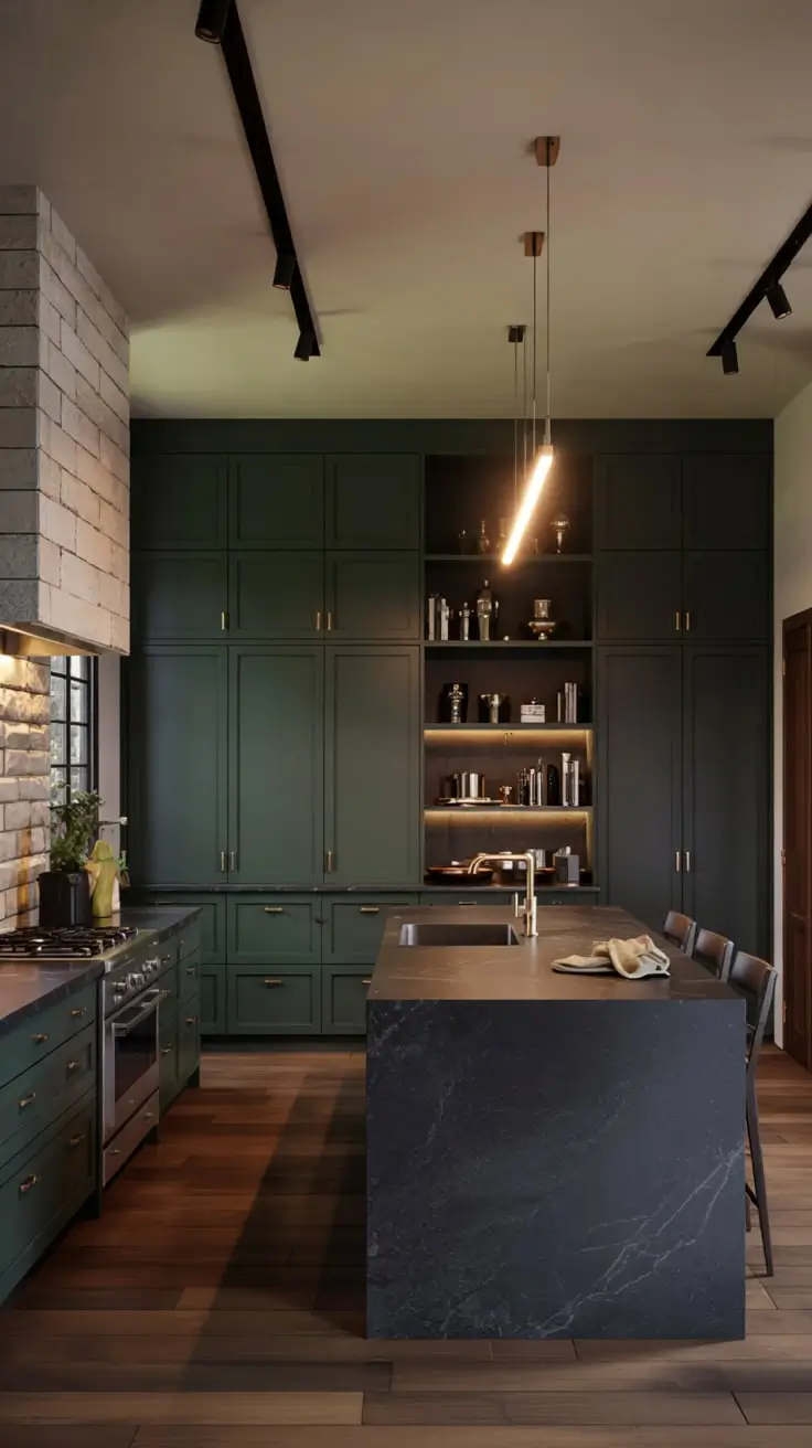Dark Kitchen Ideas 2026: Modern, Luxury, Rustic and Brightened Dark Interior Designs