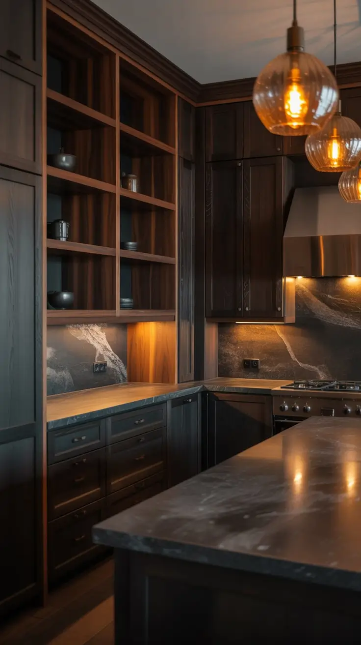 Dark Kitchen Ideas 2026: Modern, Luxury, Rustic and Brightened Dark Interior Designs