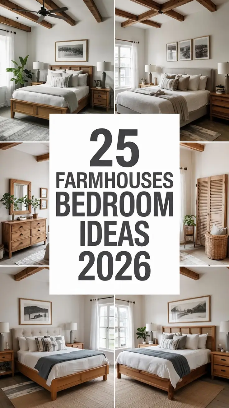 Farmhouses Bedroom Ideas 2026 – Cozy, Modern, Rustic, and Vintage Bedroom Inspirations