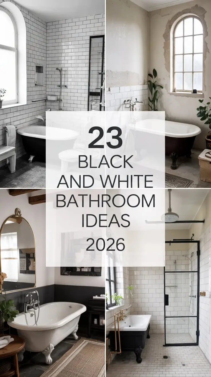 Black and White Bathroom Ideas 2026 Transformations and Modern Design Inspiration
