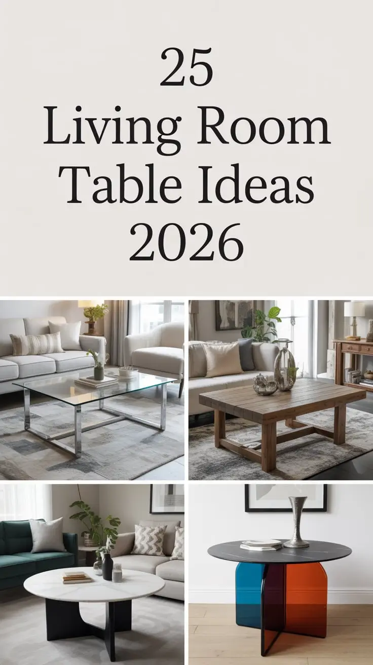 Living Room Table Ideas 2026: Modern, Luxury, Wood & Aesthetic Trends