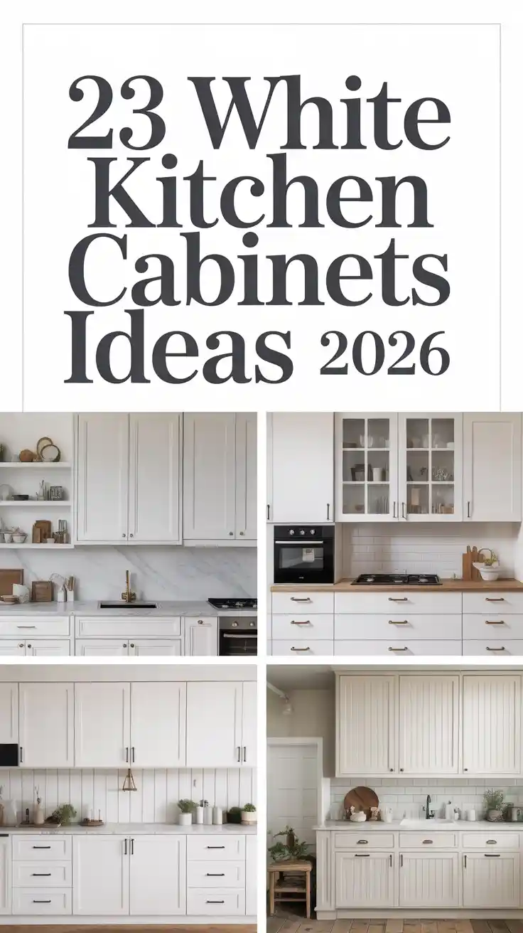 White Kitchen Cabinets Ideas 2026: Modern, Farmhouse & Transitional Design Inspirations