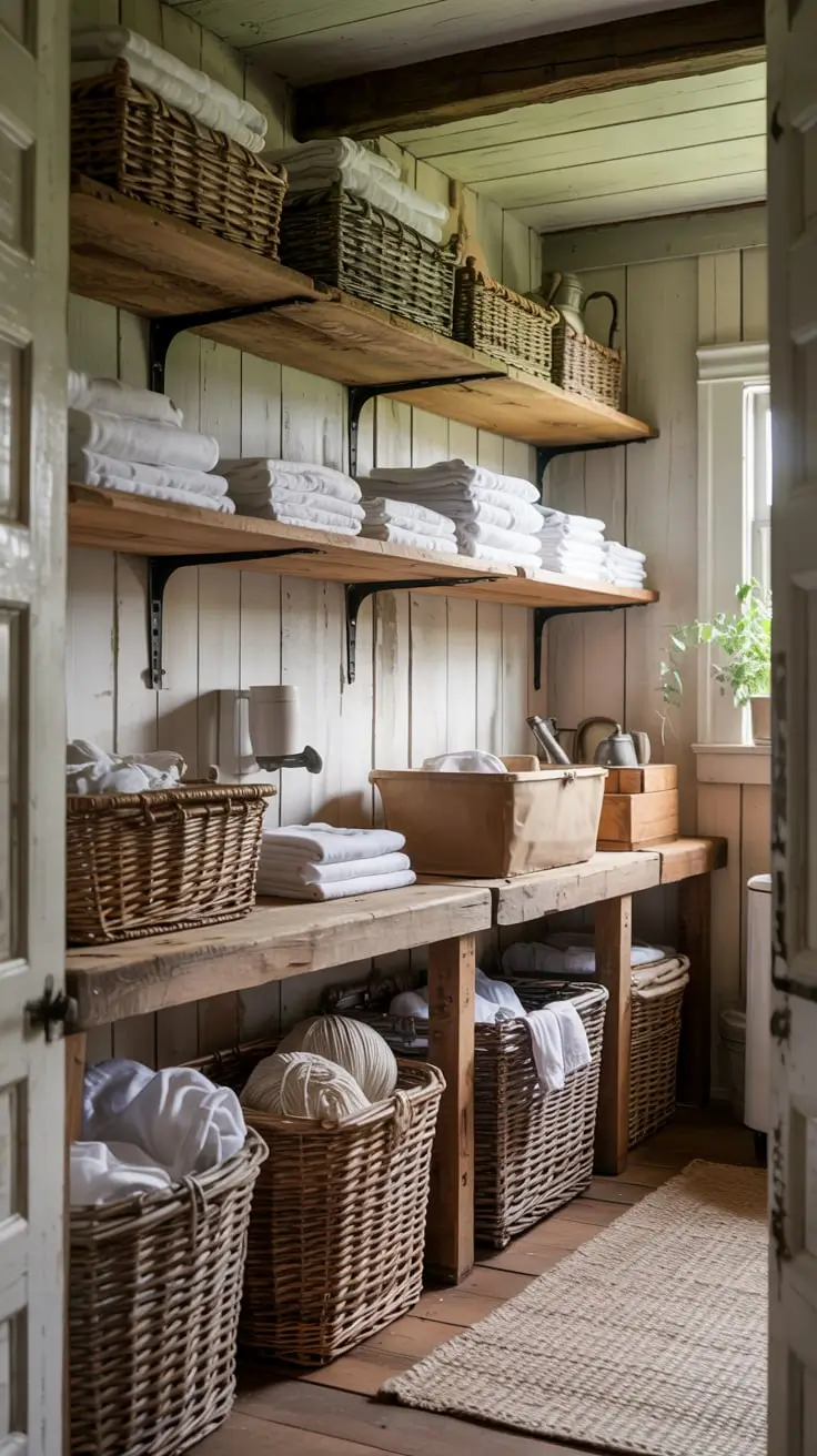 Laundry Room Shelves Ideas 2026: Modern, Farmhouse & Creative Storage Solutions