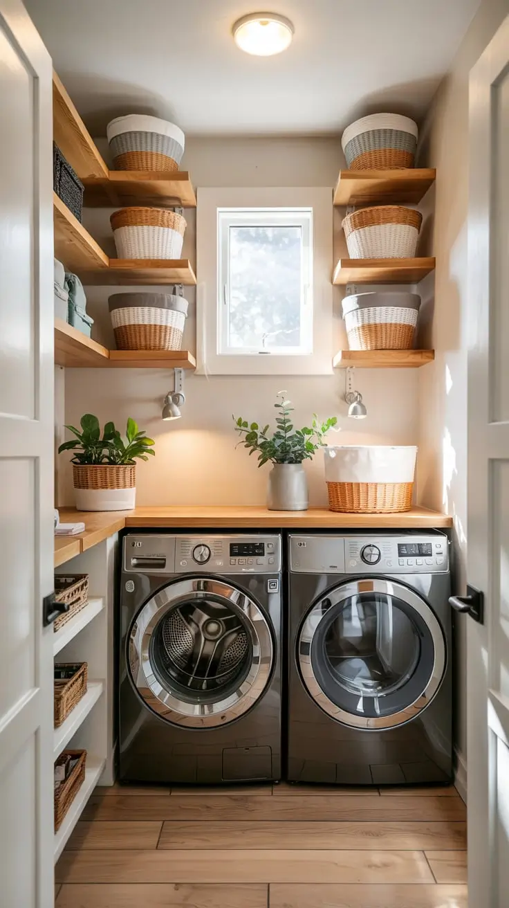 Laundry Room Shelves Ideas 2026: Modern, Farmhouse & Creative Storage Solutions