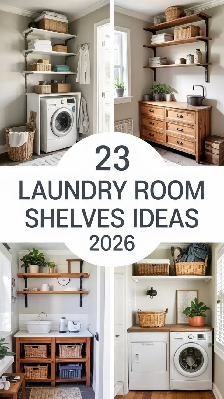Laundry Room Shelves Ideas 2026: Modern, Farmhouse & Creative Storage Solutions
