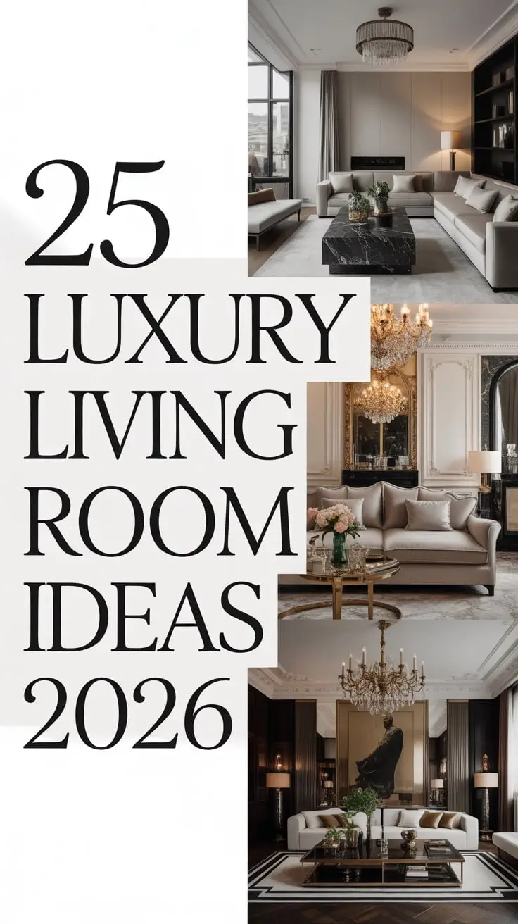 Luxury Living Room Ideas 2026: Classy, Modern & Elegant Interior Design