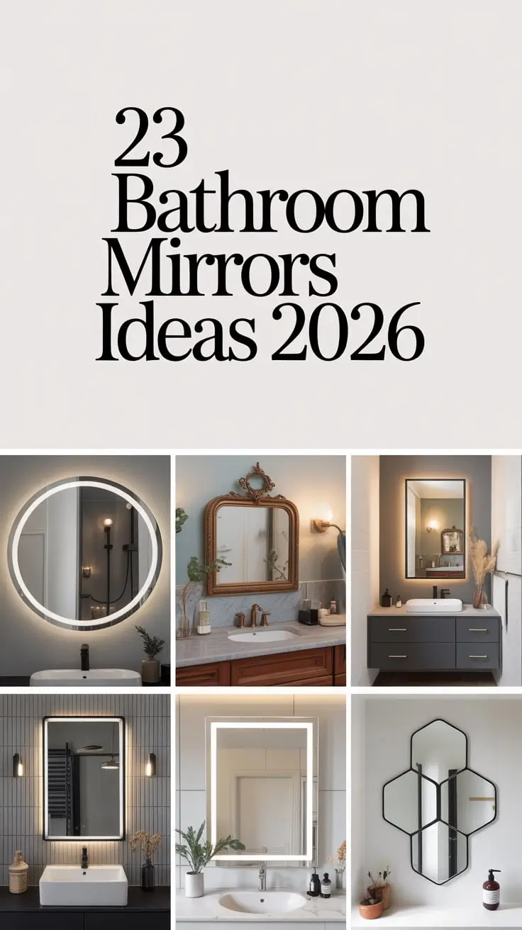 Bathroom Mirrors Ideas 2026: Modern, Stylish and Functional Mirror Trends for Every Bathroom