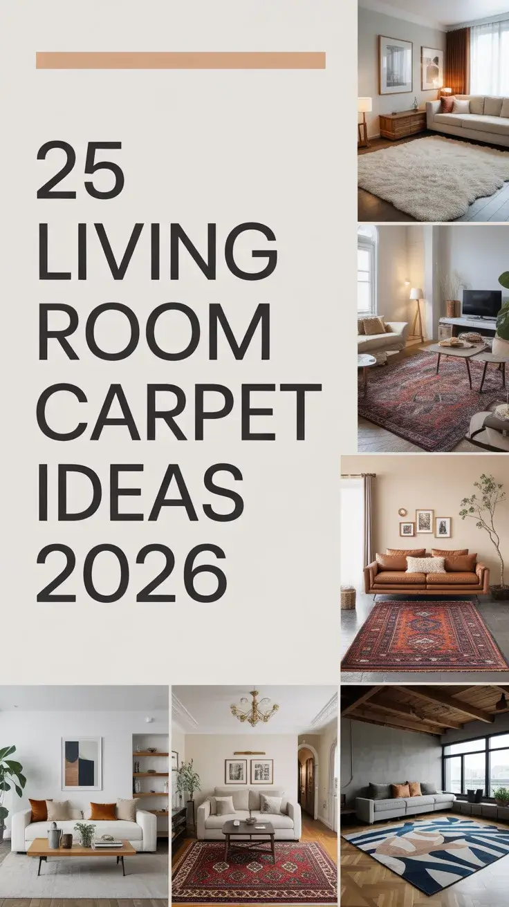 Living Room Carpet Ideas 2026: Modern Colors, Area Rugs, And Cozy Design Trends