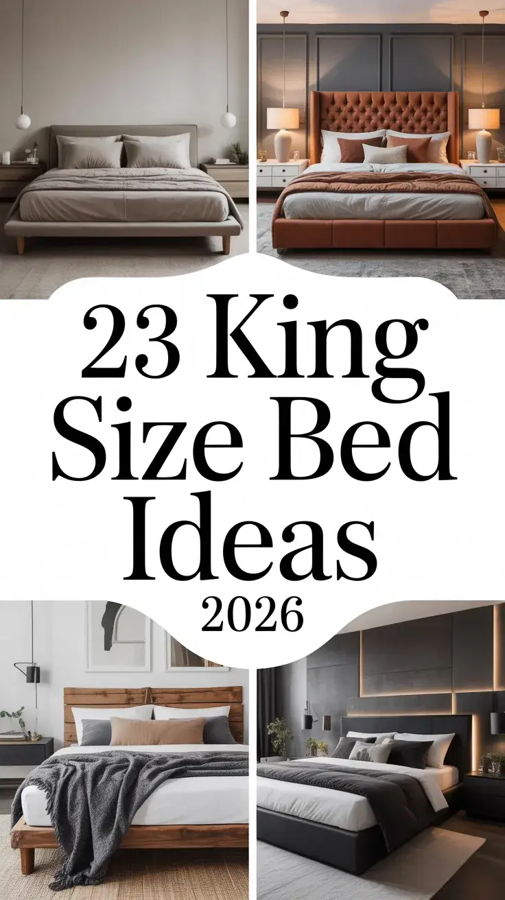 King Size Bed Ideas 2026: Modern Bedroom Designs, Decor & Comfort Trends
