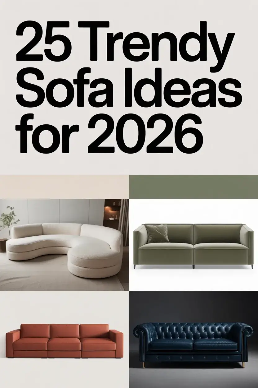Trendy Sofa Ideas For 2026: Modern Designs, Stylish Colors, and Fresh Living Room Trends