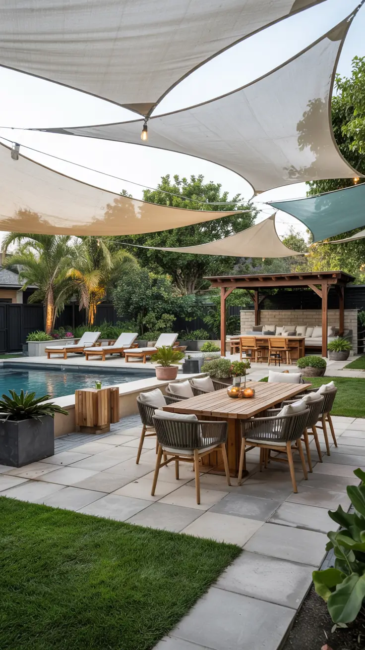 35 Sun Sail Shade Ideas For Your Outdoor Space 2026: Stylish Patio, Pool And Backyard Shade Solutions