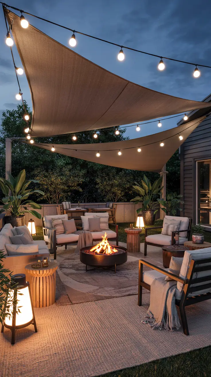 25 Sun Shade Sail Ideas Backyards 2026 For Stylish Outdoor Shade With Triangle, Diy And Lights