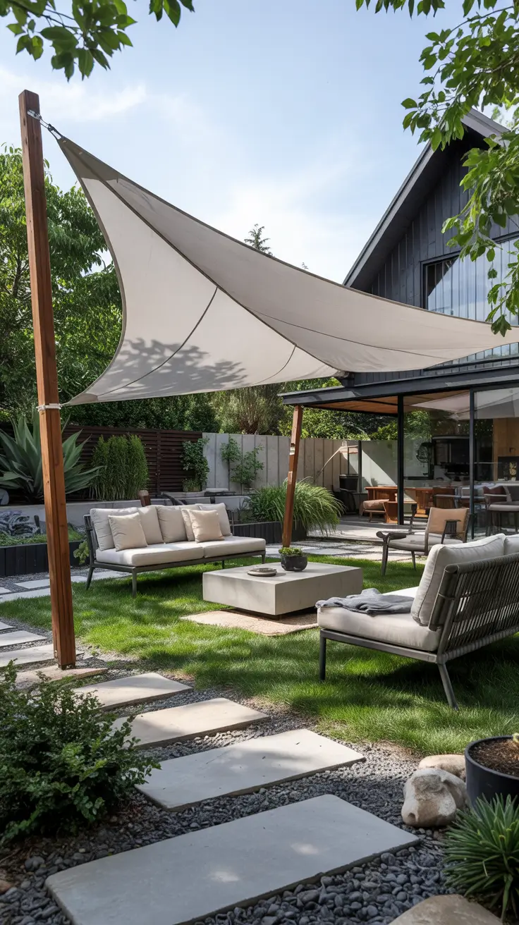 25 Sun Shade Sail Ideas Backyards 2026 For Stylish Outdoor Shade With Triangle, Diy And Lights