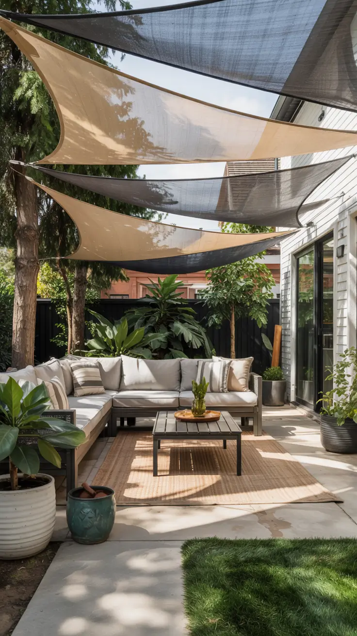 25 Sun Shade Sail Ideas Backyards 2026 For Stylish Outdoor Shade With Triangle, Diy And Lights