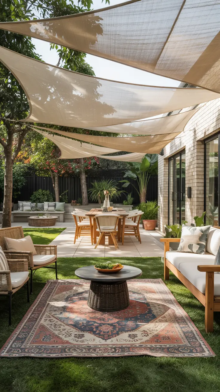 25 Sun Shade Sail Ideas Backyards 2026 For Stylish Outdoor Shade With Triangle, Diy And Lights
